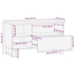 vidaXL Meuble TV - 80x33 5x46 cm  en bois massif et bois reconstitué.