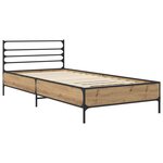 vidaXL Cadre de lit Chêne artisanal 80 x 200 cm Bois d'ingénierie