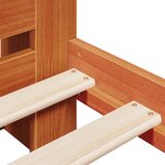 vidaXL Lit bibliothèque sans matelas cire marron 200x200 cm pin massif