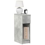 vidaXL Tables de chevet avec tiroir 2 Pièces gris béton 20x36x60 cm
