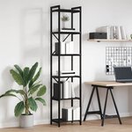 vidaXL Bibliothèque Chêne noir 40 x 30 x 188 cm Bois d'ingénierie