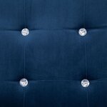 Vidaxl canapé 2 places avec accoudoirs bleu chrome et velours