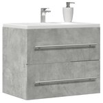 vidaXL Armoire d'évier Gris béton 60x38 5x48 cm Aggloméré