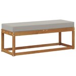 vidaXL Banc de Tabouret Gris Naturel et Clair 115 x 43 x 37 cm