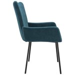 vidaXL Chaises à manger lot de 2 Bleu Velours