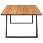 vidaXL Table à manger marron clair bois de chêne massif rectangulaire