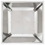 vidaXL Jardinière à pilier Argent 40 x 40 x 100 cm Acier