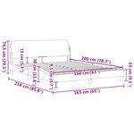 vidaXL Cadre de lit Dover noir 160x200 cm similicuir