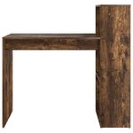 vidaXL Bureau Chêne fumé 108 x 55 x 103 5 cm Bois d'ingénierie