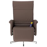 vidaXL Fauteuil inclinable de massage repose-pieds marron similicuir