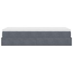 vidaXL Cadre de lit ottoman et matelas gris foncé 90x200 cm velours