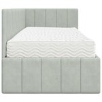 vidaXL Cadre de lit d'angle Gris clair 80 x 200 cm Velours