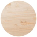 vidaXL Dessus de table Ø90x2 5 cm Bois de pin massif