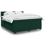 vidaXL Sommier à lattes de lit et matelas Vert foncé 200x200cm Velours