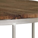 vidaXL Ensemble de table basse 2 Pièces Bois de récupération et acier