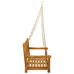 vidaXL Banc balançoire de jardin 2 -Seater 110 x 56 x 58 cm Naturel