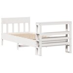 vidaXL Cadre de lit sans matelas blanc 90x200 cm bois de pin massif