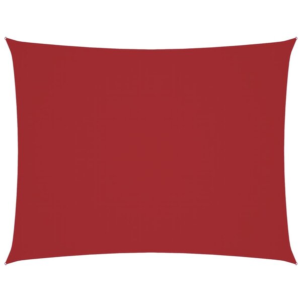 vidaXL Voile de parasol tissu oxford rectangulaire 2 5x3 5 m rouge