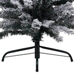 vidaXL Sapin de Noël mince pré-éclairé flocon de neige vert 180 cm PVC