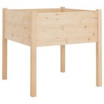 vidaXL Jardinières d'extérieur 2 Pièces 70x70x70 cm bois de pin massif