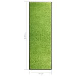 vidaXL Paillasson lavable Vert 60x180 cm