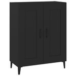 Vidaxl buffet haut noir bois d'ingénierie