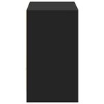 vidaXL Meuble TV avec LED noir 91x34x61 cm bois d'ingénierie