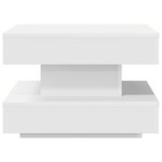 vidaXL Table basse rotative à 360 degrés blanc 50x50x34 5 cm