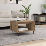 vidaXL Table basse chêne artisanal 60 x 50 x 40 cm Bois d'ingénierie