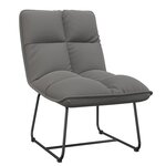 vidaXL Chaise de détente avec cadre en métal Gris clair Velours