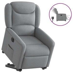 vidaXL Fauteuil inclinable électrique gris clair tissu