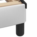 vidaXL Cadre de lit sans matelas Zadar blanc et noir 100x200 cm similicuir