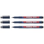 Feutre Fin de Précision 1800 Noir Pointe Fine (0.3) 0 35 mm x 3 EDDING