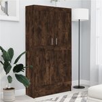 vidaXL Bibliothèque Chêne fumé 82 5x30 5x150 cm Bois d'ingénierie
