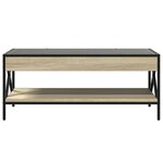vidaXL Table basse avec LED infini chêne sonoma 90x50x38 cm