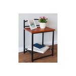 Table de chevet en metal et en bois