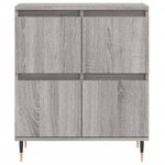 vidaXL Buffets 2 Pièces sonoma gris bois d'ingénierie