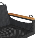 vidaXL Balancelle noir 109x62x40 cm résine tressée