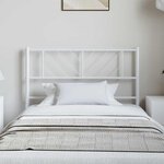 vidaXL Tête de lit métal blanc 100 cm