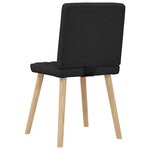 vidaXL Chaises à manger lot de 6 noir tissu