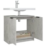 vidaXL Armoire de bain Gris béton 64 5x33 5x59 cm Bois d'ingénierie