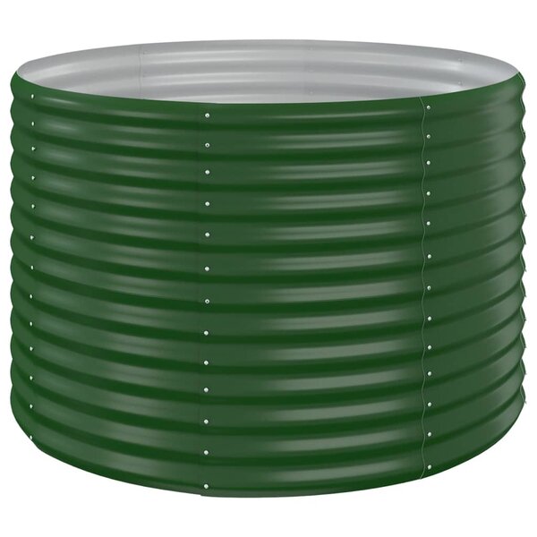 vidaXL Lit surélevé de jardin Acier enduit de poudre 100x100x68cm Vert