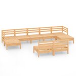 Salon de jardin meuble d'extérieur ensemble de mobilier 9 pièces bois de pin massif 02_0018194