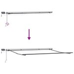 vidaXL Auvent rétractable manuel avec LED rayé rouge et blanc 450x300 cm