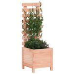 vidaXL Jardinière avec support 39x39 5x114 cm bois massif douglas