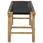 vidaXL Banc de jardin 110 x 38 x 40 cm Bambou Naturel Rectangulaire