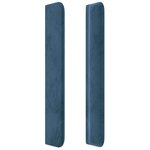 vidaXL Tête de lit avec oreilles Bleu foncé 163x16x118/128 cm Velours