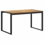 vidaXL Ensemble de salle à manger pour jardin 5 Pièces Noir et marron