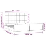 vidaXL Cadre de lit sans matelas taupe 180x200 cm tissu
