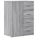 vidaXL Buffets 2 Pièces sonoma gris 59x39x80 cm bois d'ingénierie